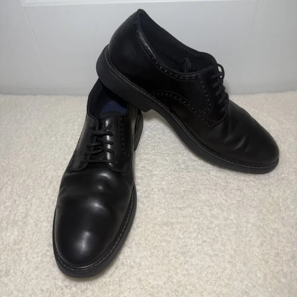 Cole Haan Go-To Plain Toe Black Leather Lace Up Oxfords Men’s Size 10.5 M